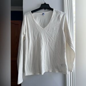 Old Navy White Ribbed Top